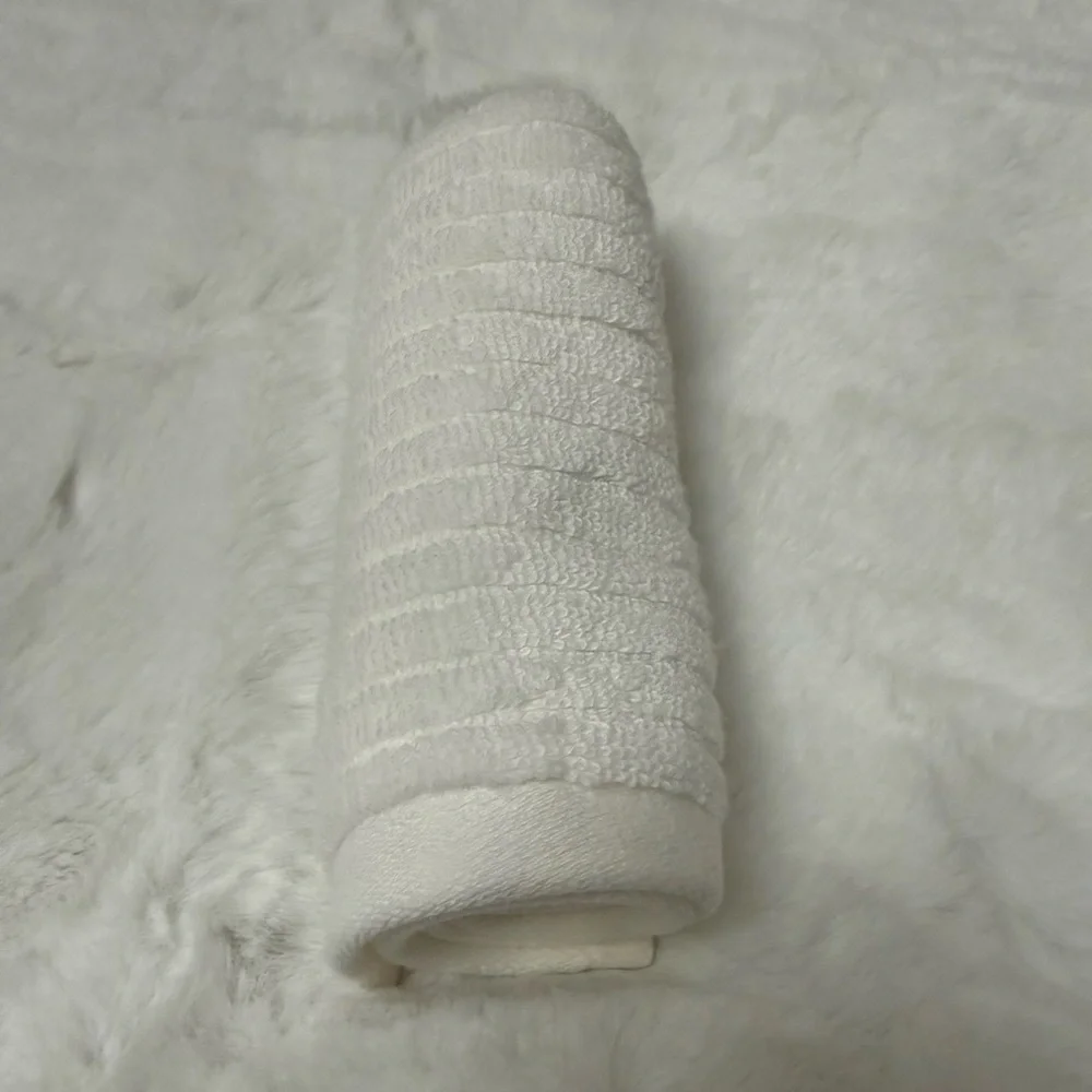Opalhouse White Textured Ribbed Cotton Face Cloth